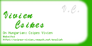 vivien csipes business card